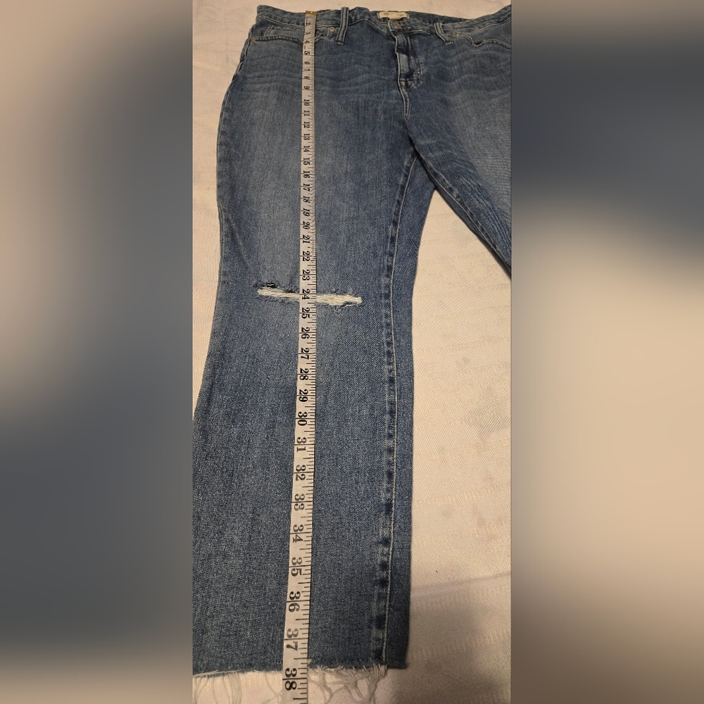 Madewell The High Rise Slim Crop Boy Jeans Size 33 Color Blue - Picture 5 of 14